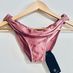 NWT XS VIX blush pink rose designer swim bottoms